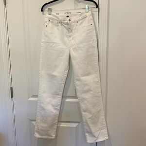 Jcrew classic straight jeans white 25
